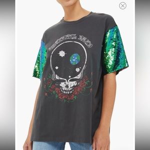Topshop Grateful Dead Sequin Tee